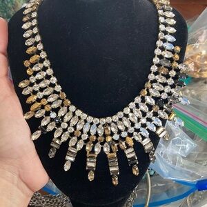 Banana Republic Gold and Silver Rhinestone Necklace
